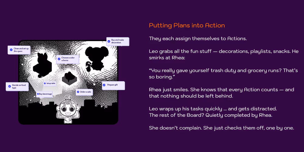 Pick N Doo story frame 4 horizontal layout